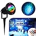 Water Wave Lights Laser Projector - KOOT Outdoor Waterproof LED Ripple Garden Lights RGBW 10 Colors Water Effect or Flame Fire Effect with Remote for Christmas Halloween Indoor Wedding Party Holiday
