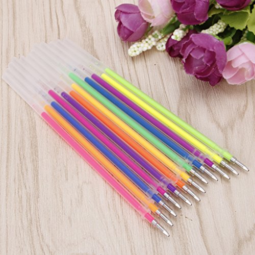 Susada 12Pcs Gel Ink Pen Refills 12 Colors 0.38mm Marker Stationery School Supplies