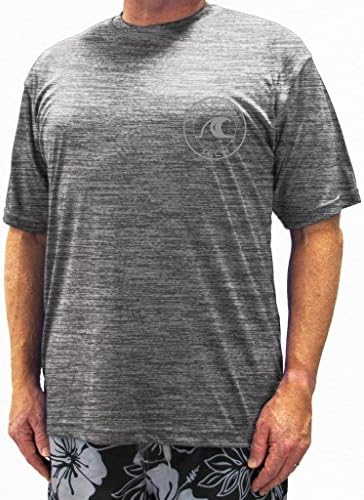 H2O Sport Tech Swim Shirt - SHORT SLEEVE Gray Heather 3XL #753E