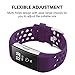 iGK For Fitbit Charge 2 Bands, Adjustable Replacement Sport Strap Bands for Fitbit Charge 2 Smartwatch Fitness Wristband Soft Silicone All Plum Small