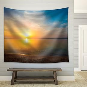 Sunrise Over Sea - Fabric Wall Tapestry Home Decor - 51x60 inches