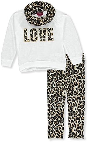 Girls Luv Pink Big Girls' "Infinite Love" 2-Piece Outfit - ivory multi, 10-12