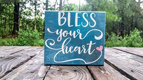Bless your heart wood sign, blessed wooden sign, inspirational sign, shelf sitter, mom gift, teacher gift, church gift, nursery kids decor