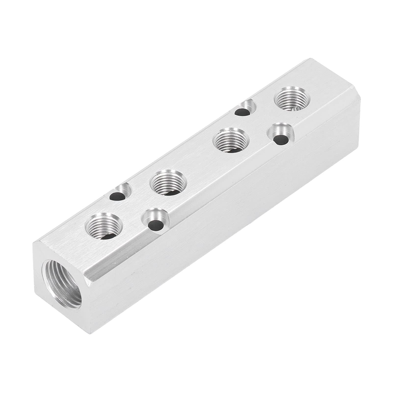Pneumatic Manifold G1/2 Input G1/4 Output Pneumatic Distribution Manifold Block Splitter Air Distribution Block Connector 30x30mm