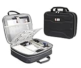Electronics Organizer Travel Bag Accessories Cable Cord Gadget Gear Storage EVA Hard Cases iPad Pro 10.5 Large (EVA Black)