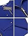 ANGVNS Women Long Sleeve V Neck Printed Chiffon Shirt, Jewelry Blue, XL