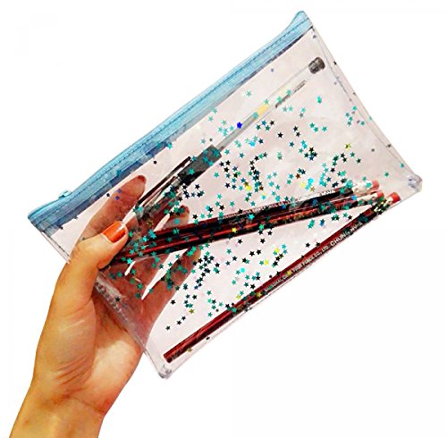 Wodison zipper clear star cosmetic case pouch pencil pe…