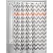 iDesign Fabric Chevron Shower Curtain for Master, Guest, Kids', College Dorm Bathroom, 72