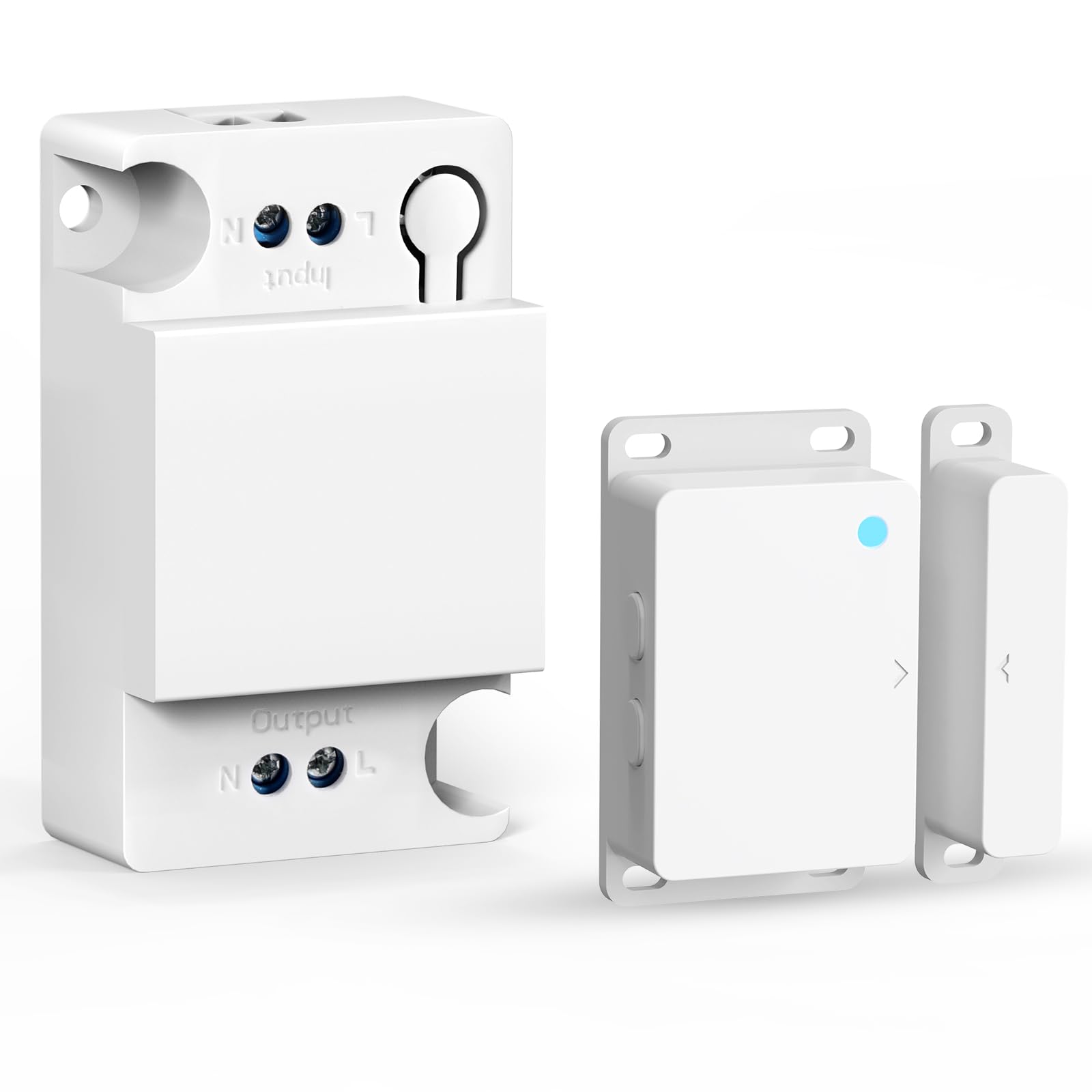 Wireless Exhaust Control Cooker Hood, ASOFTY Window Contact Switch with Wireless Switch Relay Module, Adjustable Mode and Light Sensor, Light Function Retained for Cooker Hood, Light Control