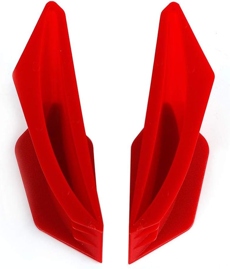 1 Pair Universal Motorcycle Winglet Aerodynamic Wing Kit Fit(Red), default - Image 3