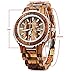 BEWELL ZS Wooden Watch Men Quartz with Luminous Hands 30M Water Resistance (RED SANDALWOOD)