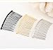 Linsoir Beads Simple Design 20 Teeth Hair Combs Pin 6pcs/lot 3.6cmX7.5cm Gold Color