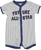 Carters Baby Boys Snap-Up Applique Cotton Romper Future All-Star