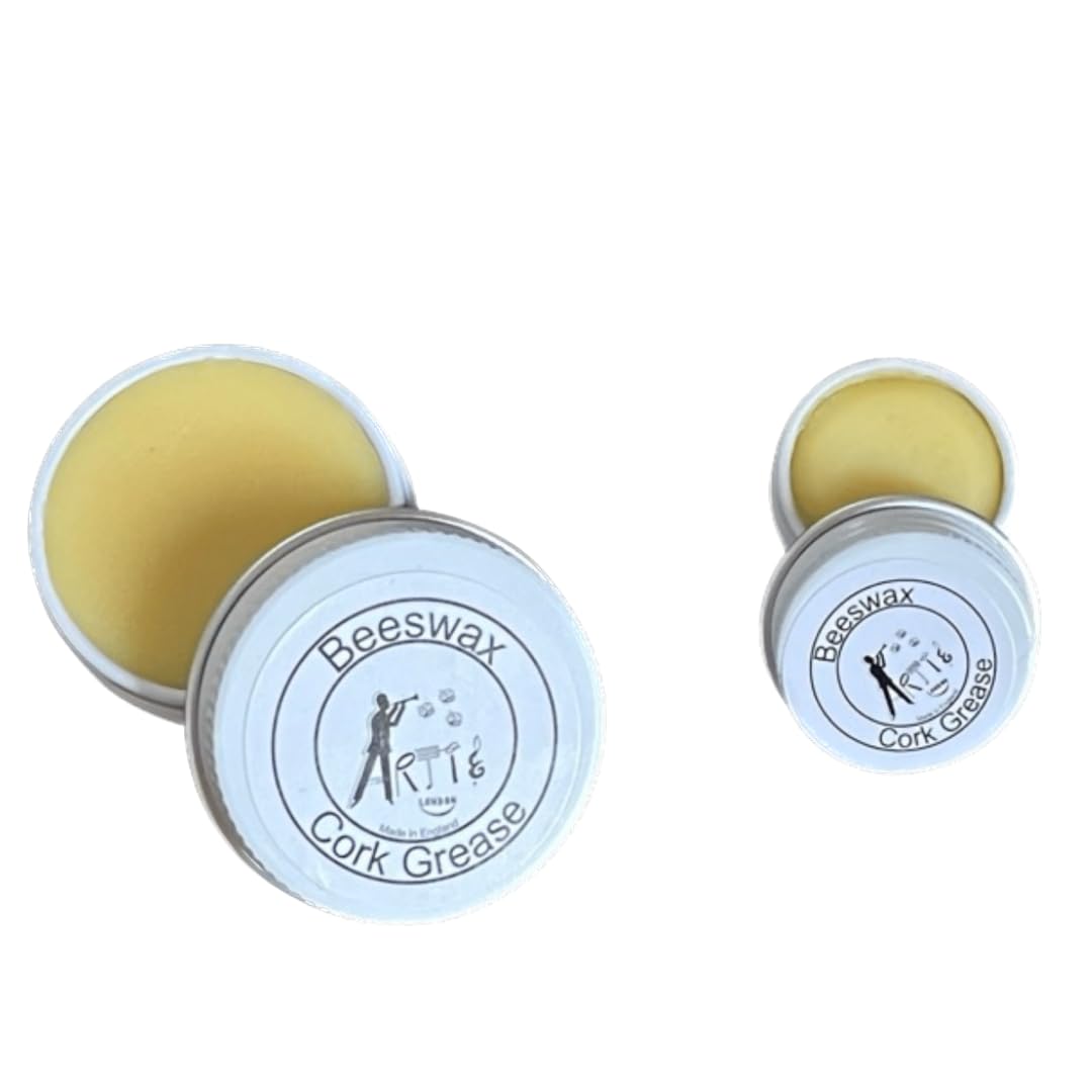 Beeswax Cork Grease Set | 5ml &10ml Tins | 2 Handy Sizes | Sourced, Handmixed & Hand Packed in the UK | Safe & Effective Cork Lubricant for Clarinets, Saxophones, Oboes & Bassoons