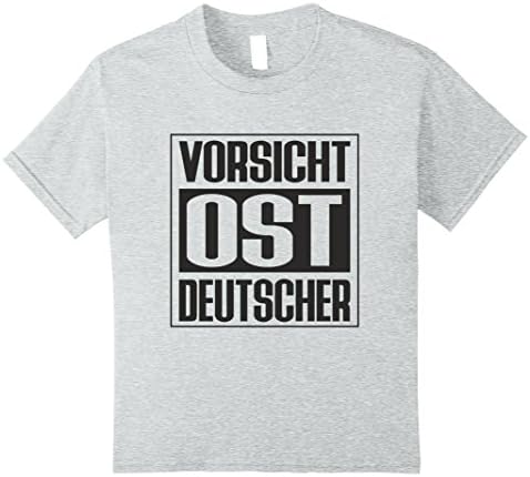 unisex-child VORSICHT OSTEDEUTSCHER lustiges T-shirt 8 Heather Grey