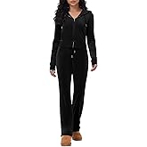 yidengymx Womens Two Piece Velour Outfits Long Sleeve Full Zipper Hoodie Workout Pants 2 Piece Velvet Sweatsuit for Women