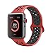 AdMaster Compatible for Apple Watch Bands 38mm,Soft Silicone Replacement Wristband Compatible for iWatch Apple Watch Series 1/2/3 - M/L Red/Black