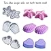 Caydo 6 Set 6 Style DIY Metal Bath Bomb Mold with Shell Shape, Hemispheres, Heart Shape, Starfish Shape, Scallop Shape, Flower Shape for Crafting Your Own Fizzles (Each Including 2 Pieces)