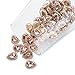 Crystal Rhinestones Sewing on, Premium Rhinestones Flatback Beads Buttons with Bling Diamonds, DIY Crafts Gems for Clothing, Bags, Shoes, Dress, Wedding Party Decoration (Teardrop Rose Gold)