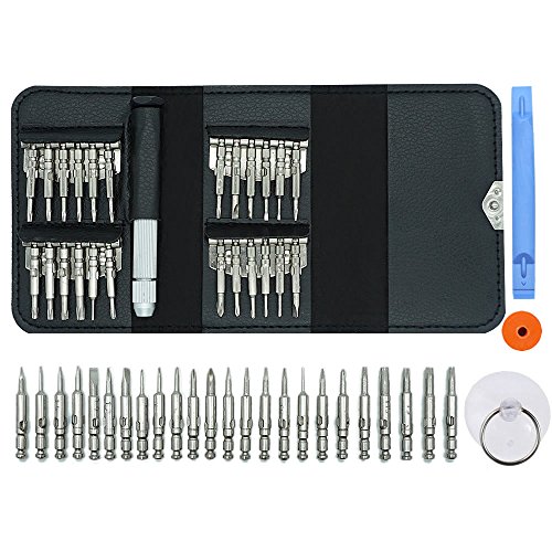 27 in 1 Small Precision Screwdriver Set, Torx Phillips Pentalobe Triwing Screwdriver Bit Set with Magnetizer,P