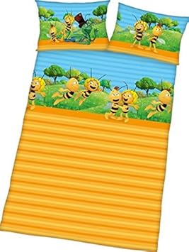Kinder Wende-Bettwäsche Maya (Biene Maja) Baumwolle Renforcé