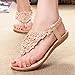 Women Sandals, Neartime Summer Bohemia Sweet Beaded Clip Toe Sandals Hollow Out Beach Shoes