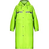 Coralrain Long Hooded Raincoat Safety Waterproof Emergency Rain Jacket Poncho for Men Women Adults