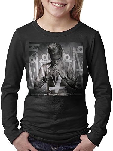Justin Bieber Shirts 100% Cotton X-Large Black For Youth