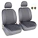 Leader Accessories Auto Grey 2 Car Front Seat Covers Universal Fit SUV Trucks - Low Back Seat Protector with Airbag