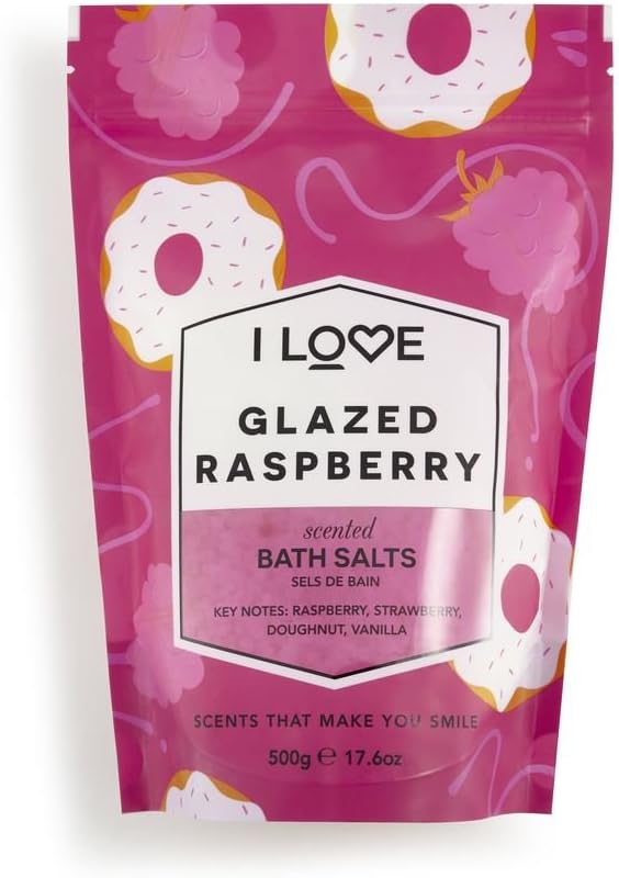 I Love Signature Glazed Raspberry Scented Bath Salts, with 99% Naturally Derived Ingredients - Image 3