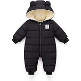 JiAmy Baby Winter Snowsuit,Girls and Boys Hooded Warm Romper,Infant Clothes Jumpsuit Newborn baby Winter Outfits
