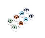 8 Pairs(16PCS) Oval Flat Hollow Back Plastic Eyes