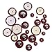 Kmise A8148 Professional 25 Piece Red Leather Tenor Saxophone Pads with Resonators Woodwind Sax Parts