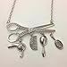 Cosmetologist Hair Dresser Rhinestone Necklace/Scissor Necklace/Hair Stylist Jewelry/Hairdresser Gift/Rhinestone Necklace /24'