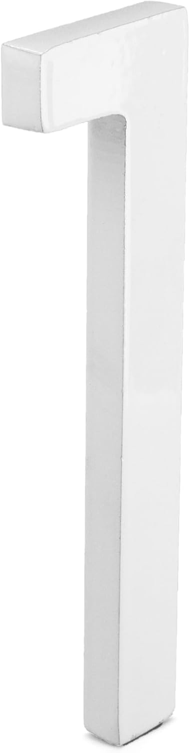 Address Signs - Montague Metal Products MHN-12-F-WE1-1 Solid Brushed Aluminum Modern Floating Address House Numbers, 12