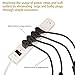 KMC 1-Foot (5-Pack) Power Extension Cord, 3 Prong Appliance Extension Cable Cord-Black