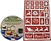 Reusable Christmas Glass Etching Stencils, Holiday Baubbles: Reindeer, Snowflakes, Gingerbread Man, Ornament, Stocking, Candle, Santa, Noel, Peace, Joy + How to Etch CD