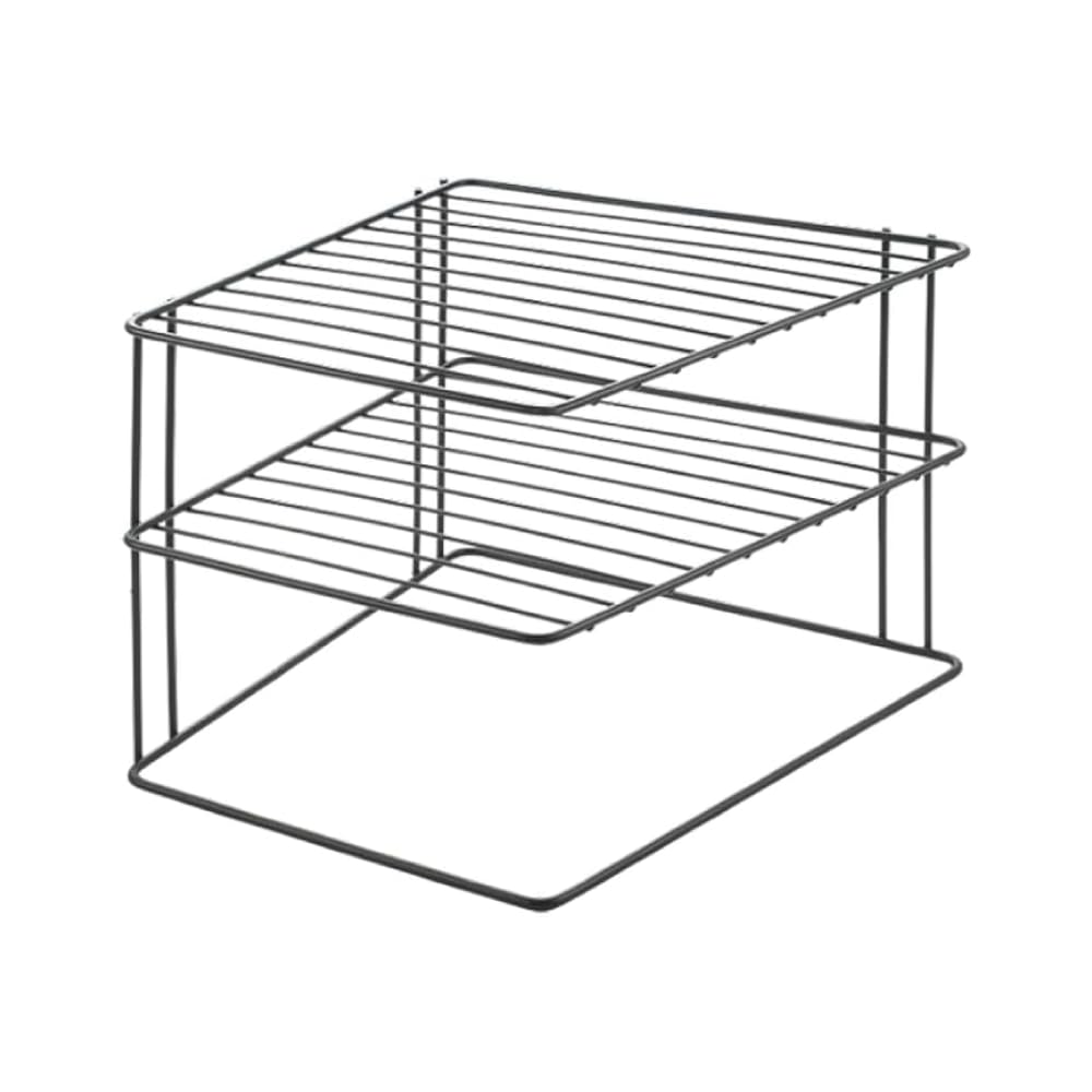 Metaltex Palio Lava corner cabinet insert 2-level 25x25x19cm TouchTherm, black, 3 PIANI