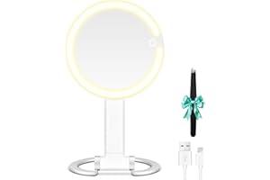 B Beauty Planet 20X Magnifying Mirror with Light, Lighted Makeup Mirror with 20X/1X Magnification, 3 Color Light and Adjustable Brightness, 3-in-1 Multifunctional Makeup Mirror with Lights 2000mAh