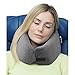 TRAVELREST Nest Neck Pillow Travel Essentials - Memory Foam Pillow and Patented Design, Support for Long Flights, Travel Accessories, Comfortable and Compact, Washable, Attaches to Luggage - Gray