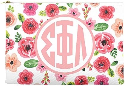 Sigma Phi Lambda Daisys Purple Cosmetic Accessory Pouch Bag for Makeup Jewelry &amp; other Essentials