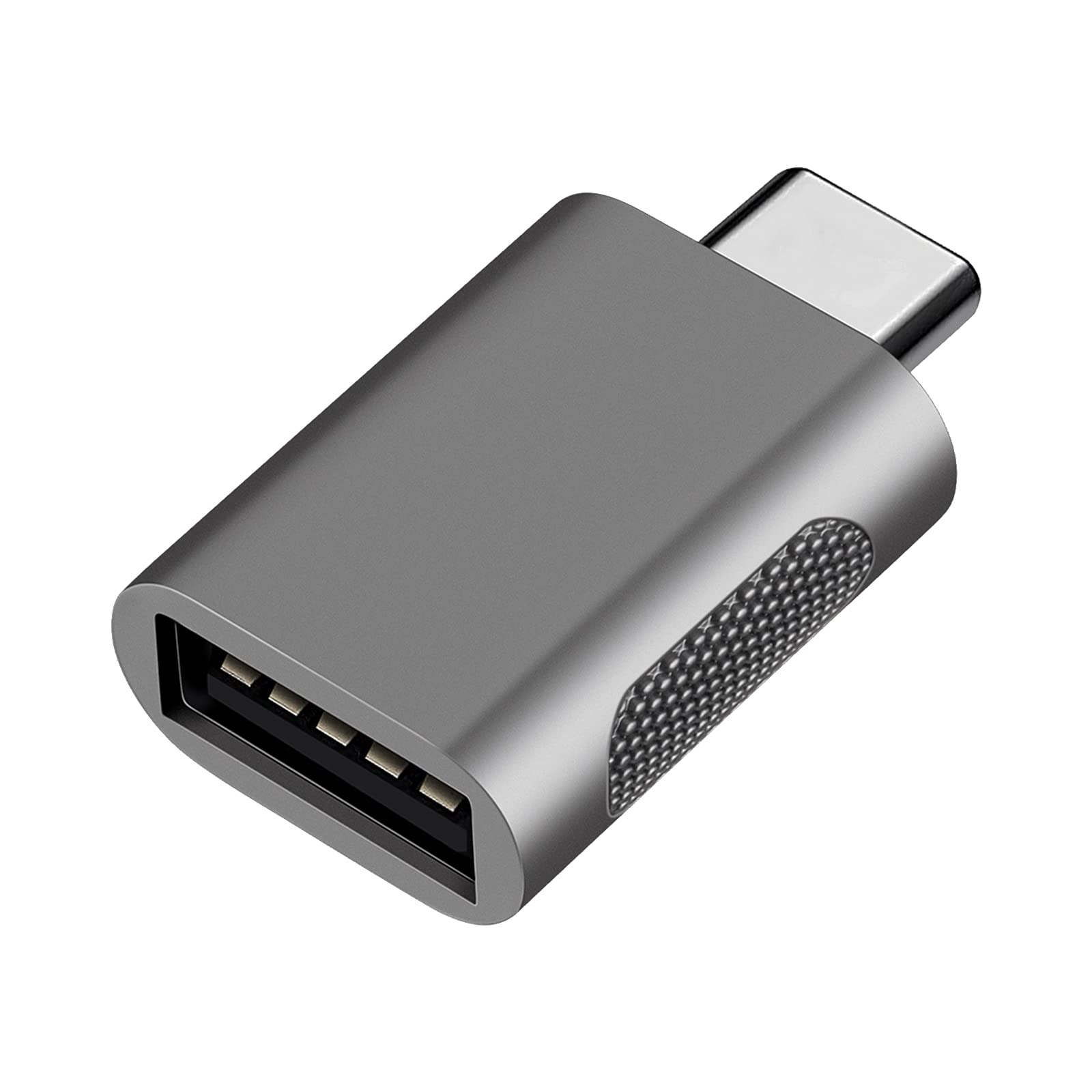 Hoppac USB 3.1 to USB C Adapter, High Speed Data Transfer, OTG Support, Plug and Play, Silver, 2-Port, Compatible with MacBook Pro/iPad Pro/Chromebook