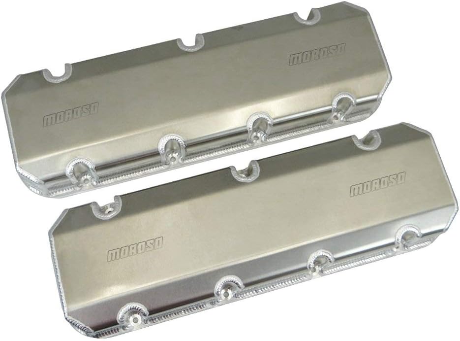 Moroso 68489 Fabricated Aluminum Valve Covers, Fits Brodix SR20/Dart PRO-1 20 Degree BBC Heads