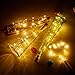 COSOON 4 PCS Wine Bottle Cork Lights, USB Powered Rechargeable Copper String Lights - 15LED 28Inch Wire String Lights for Bottle DIY, Wedding, Halloween, Christmas, Party Decor (USB Warm White) T014