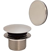 Westbrass Mushroom Tip-Toe Tub Trim Set with Floating Faceplate, Satin Nickel, D398RK-07