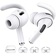 AhaStyle 3 Pairs AirPods Pro 2nd Generation Ear Hooks【Added Storage Pouch】 Anti-Slip Ear Covers Silicone Accessories Compatible with Apple AirPods Pro 2nd Generation (3 Large, White)