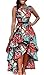 Womens African Print High Low Dashiki Dress Maxi Sleeveless Summer Party Dress