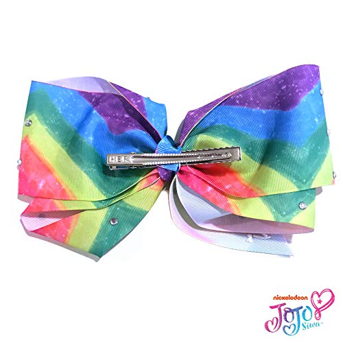 Jojo Siwa Bow for Girls Bundle, 2 Bows and 3 Pack Bracelet - Black Bow with Emoji Faces and Pink with Stars Hair Bow - Thumbnail 4