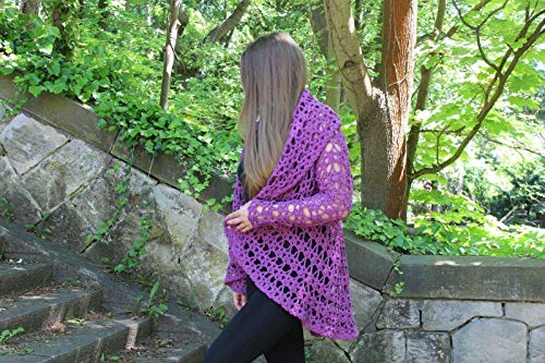 Wunderschne-Kreisjacke-Damenjacke-gehkelt
