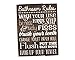 Elegant Signs Bathroom Rules Sign Rustic Kids Art Wall Decor